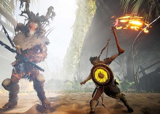 Nusabali.com - game-biwar-legend-of-dragon-slayer-padukan-cerita-rakyat-papua-dan-ornamen-bali