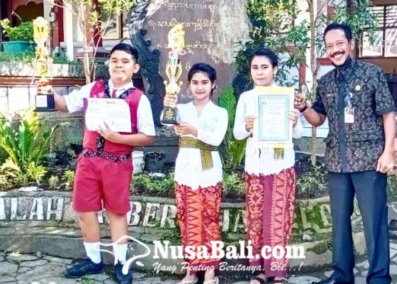 Nusabali.com - siswa-sdn-3-budakeling-juara-lomba-tri-sandya