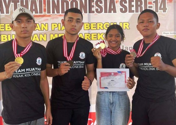 Nusabali.com - atlet-muaythai-klungkung-raih-dua-emas-di-makassar