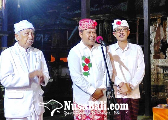 Nusabali.com - sembahyang-di-pura-kehen-tandai-setahun-kepemimpinan-sedana-arta-wayan-diar
