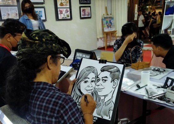 Nusabali.com - pameran-kartun-bali-bangkit-hadirkan-para-pelukis-sketsa-wajah