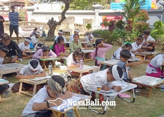 Nusabali.com - anak-anak-baturulangun-melukis-bersama-di-pkb