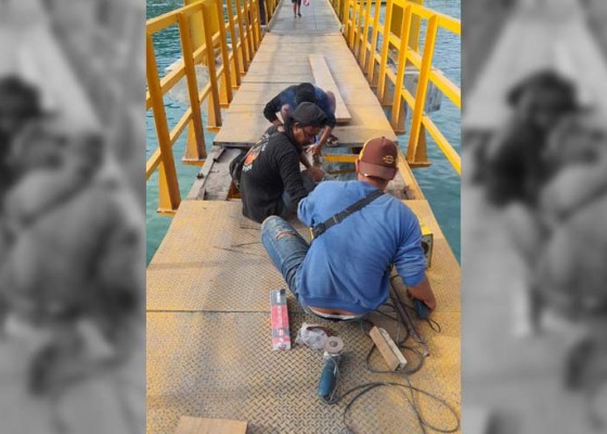 Nusabali.com - perbaikan-jembatan-kuning-rampung