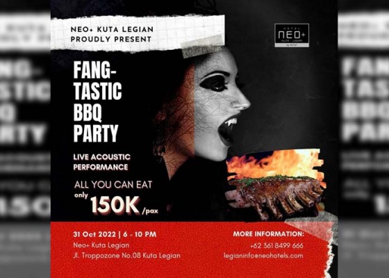 Nusabali.com - neo-kuta-legian-gelar-fang-tastic-bbq-halloween-night-party