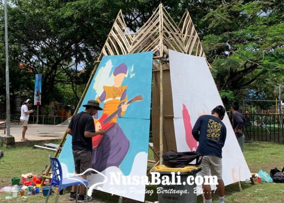 Nusabali.com - bebas-berekspresi-belasan-peserta-lomba-mural-warnai-dyouth-fest-20