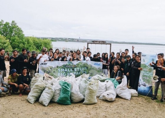 Nusabali.com - bersih-bersih-pantai-dan-gelar-workshop-ecobrick-acer-dan-seasoldier-kolaborasi-di-bali