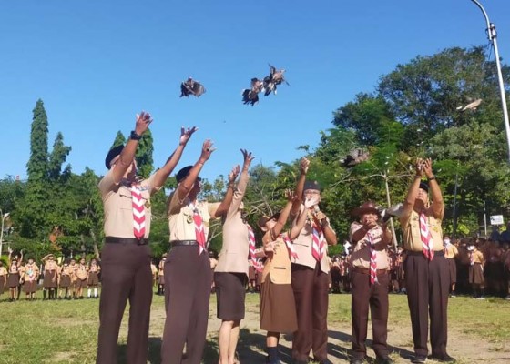 Nusabali.com - ratusan-siswa-meriahkan-pesta-siaga-kwarcab-denpasar-2023