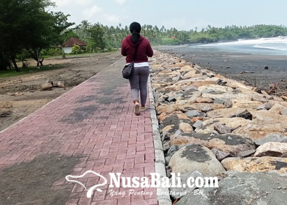 Nusabali.com - jadi-pantai-berabrasi-terparah-di-tabanan-pantai-balian-dipasangi-tanggul