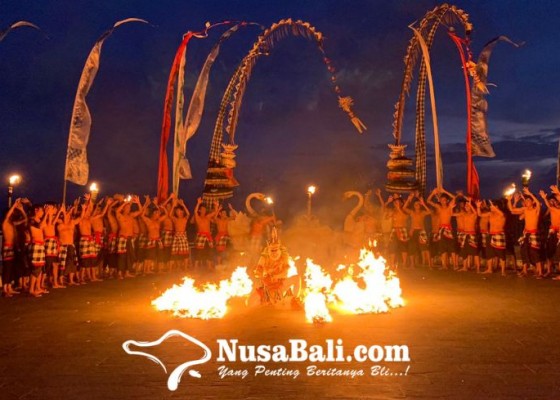 Nusabali.com - sempat-ditiadakan-kecak-dance-pantai-melasti-kembali-hibur-wisatawan