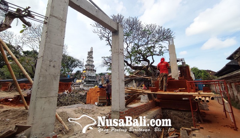 www.nusabali.com-progres-proyek-renovasi-pura-jagatnatha-capai-35-persen