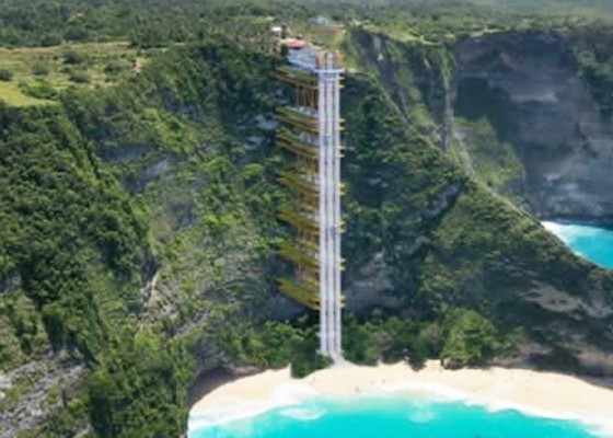 Nusabali.com - lift-kaca-setinggi-182-meter-akan-dibangun-di-pantai-kelingking