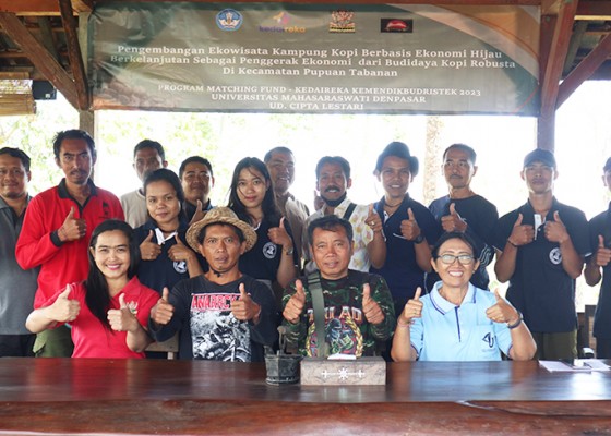 Nusabali.com - tim-matching-fund-unmas-denpasar-dukung-pengembangan-ekowisata-kampung-kopi-camp