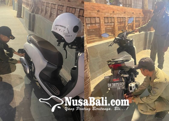 Nusabali.com - parkir-sembarangan-petugas-gembosi-tiga-sepeda-motor