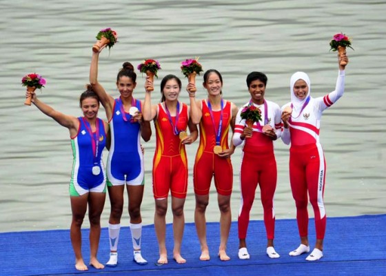Nusabali.com - dayung-sumbang-medali-pertama-indonesia