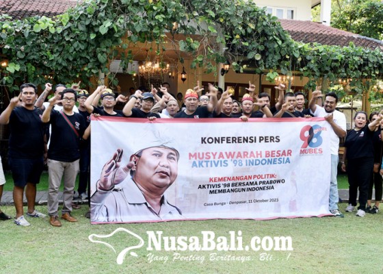Nusabali.com - mubes-di-bali-aktivis-98-deklarasi-dukung-capres-prabowo