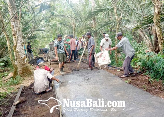 Nusabali.com - warga-sukaluwih-rabat-beton-jalan