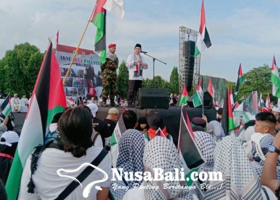 Nusabali.com - ribuan-peserta-ikuti-aksi-damai-bela-palestina-di-denpasar