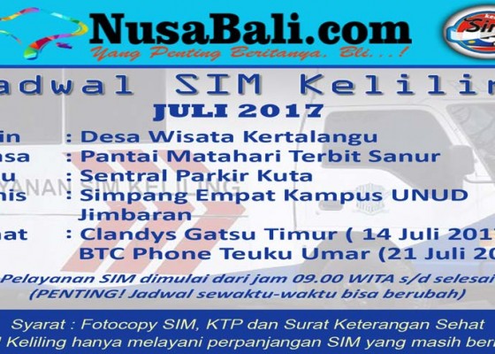 Nusabali.com - jadwal-sim-keliling
