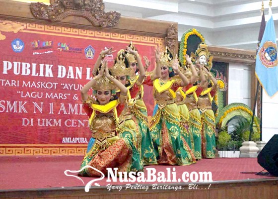 Nusabali.com - smkn-amlapura-launching-tari-maskot-mars-dan-hymne
