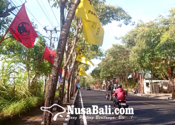 Nusabali.com - bendera-parpol-beradu-di-badung