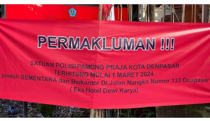 www.nusabali.com-satpol-pp-denpasar-kini-berkantor-di-eks-hotel-dwikarya