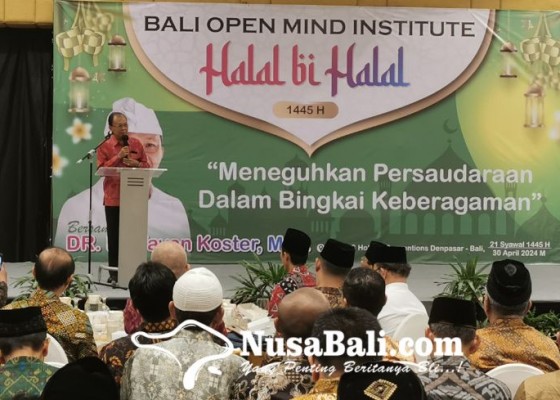Nusabali.com - bali-open-mind-institute-wayan-koster-gelar-halal-bihalal-ajak-umat-rukun-dan-turut-membangun-bali