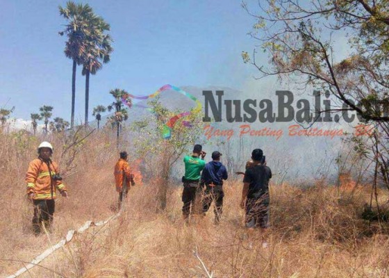 Nusabali.com - kuburan-desa-bantas-terbakar