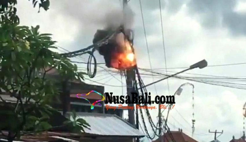 www.nusabali.com-beban-tinggi-jaringan-kabel-listrik-terbakar