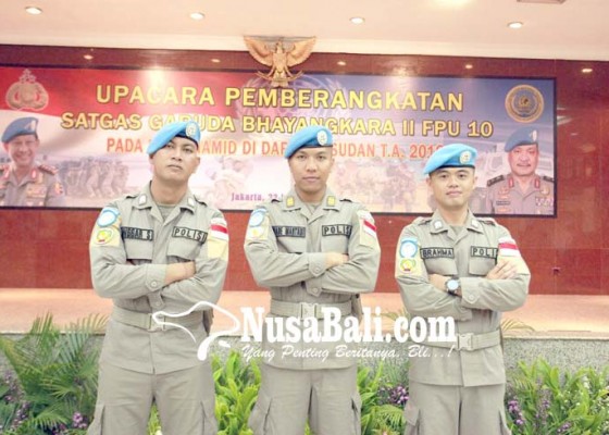 Nusabali.com - misi-unamid-3-personel-polda-bali-berangkat-ke-sudan