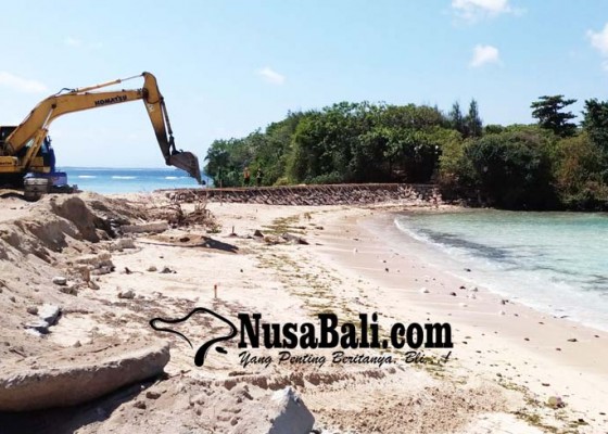 Nusabali.com - penanganan-abrasi-pantai-selagan-nusa-dua-dengan-geobag