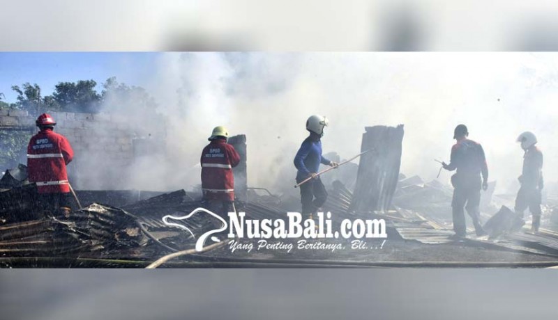 www.nusabali.com-gudang-rongsokan-milik-pemulung-terbakar