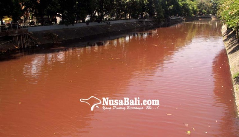 www.nusabali.com-heboh-air-tukad-badung-berwarna-merah