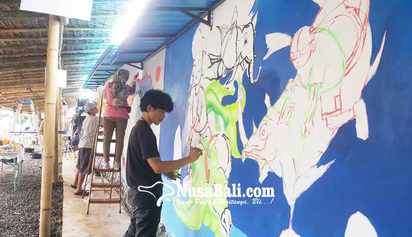 NUSABALI com Lomba Mural  Edukasi Lingkungan  Lewat Gambar