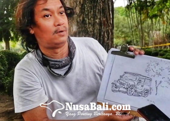Nusabali.com - pandemi-pembuat-sketsa-wajah-di-lapangan-puputan-badung-sepi-pelanggan