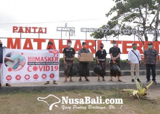 Nusabali.com - forkom-antarmedia-bali-bangkit-bagikan-5000-masker