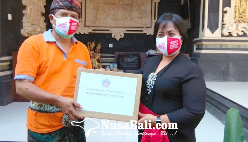 www.nusabali.com-dinkes-sumbang-2000-masker-untuk-mda-denpasar
