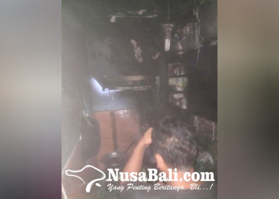 Nusabali.com - tabung-gas-bocor-dapur-ludes-terbakar