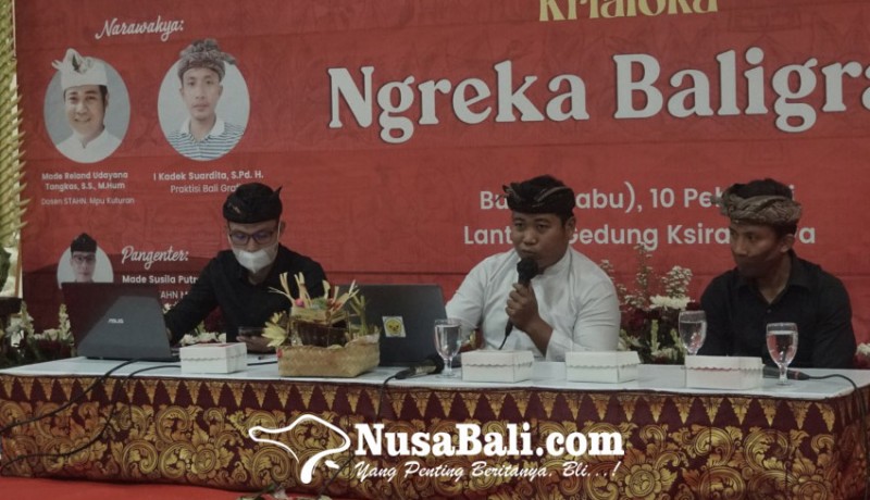www.nusabali.com-belajar-ngreka-baligrafi-di-bulan-bahasa-bali