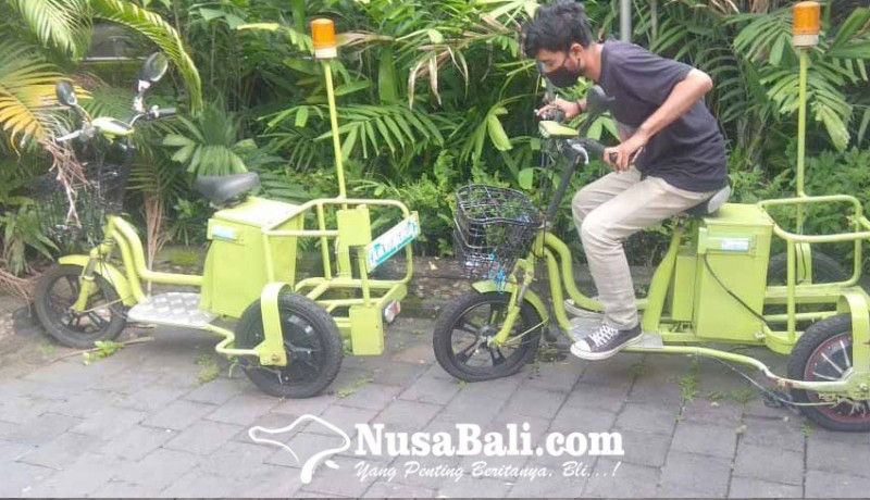 www.nusabali.com-sepeda-listrik-milik-dinas-lhk-rusak-karena-jarang-dipakai