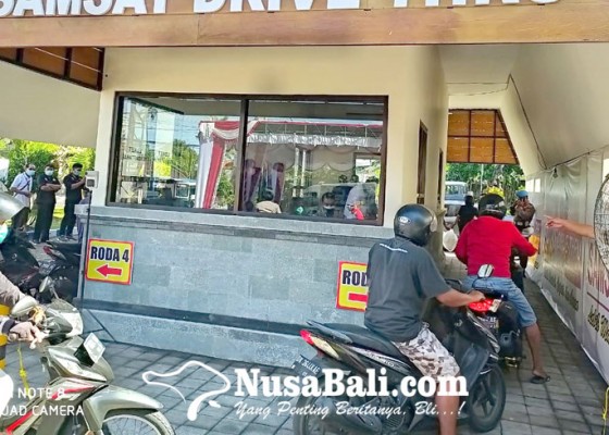 Nusabali.com - polda-buka-samsat-drive-thru-di-batubulan