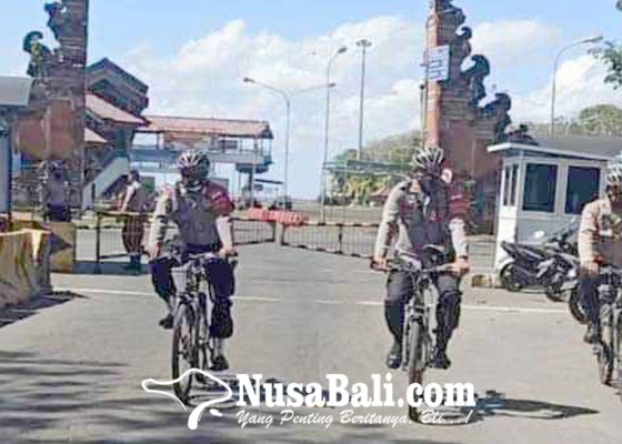Nusabali.com - patroli-bersepeda-pantau-kawasan-padangbai